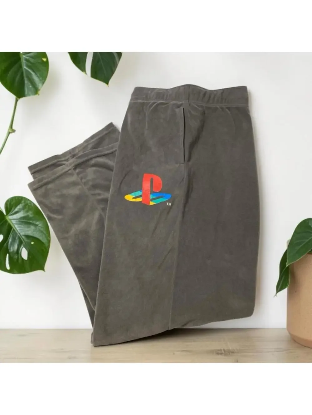 Men’s PlayStation Gray Soft Tough Pullon Polyester Lounge Pants Sz L